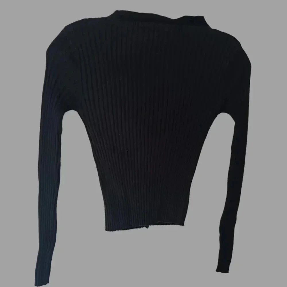 Brave soul front button ribbed top size small